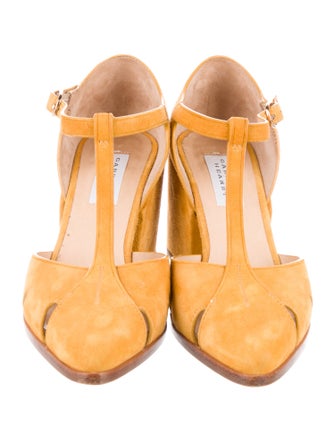 Gabriela Hearst Suede T-Strap Pumps