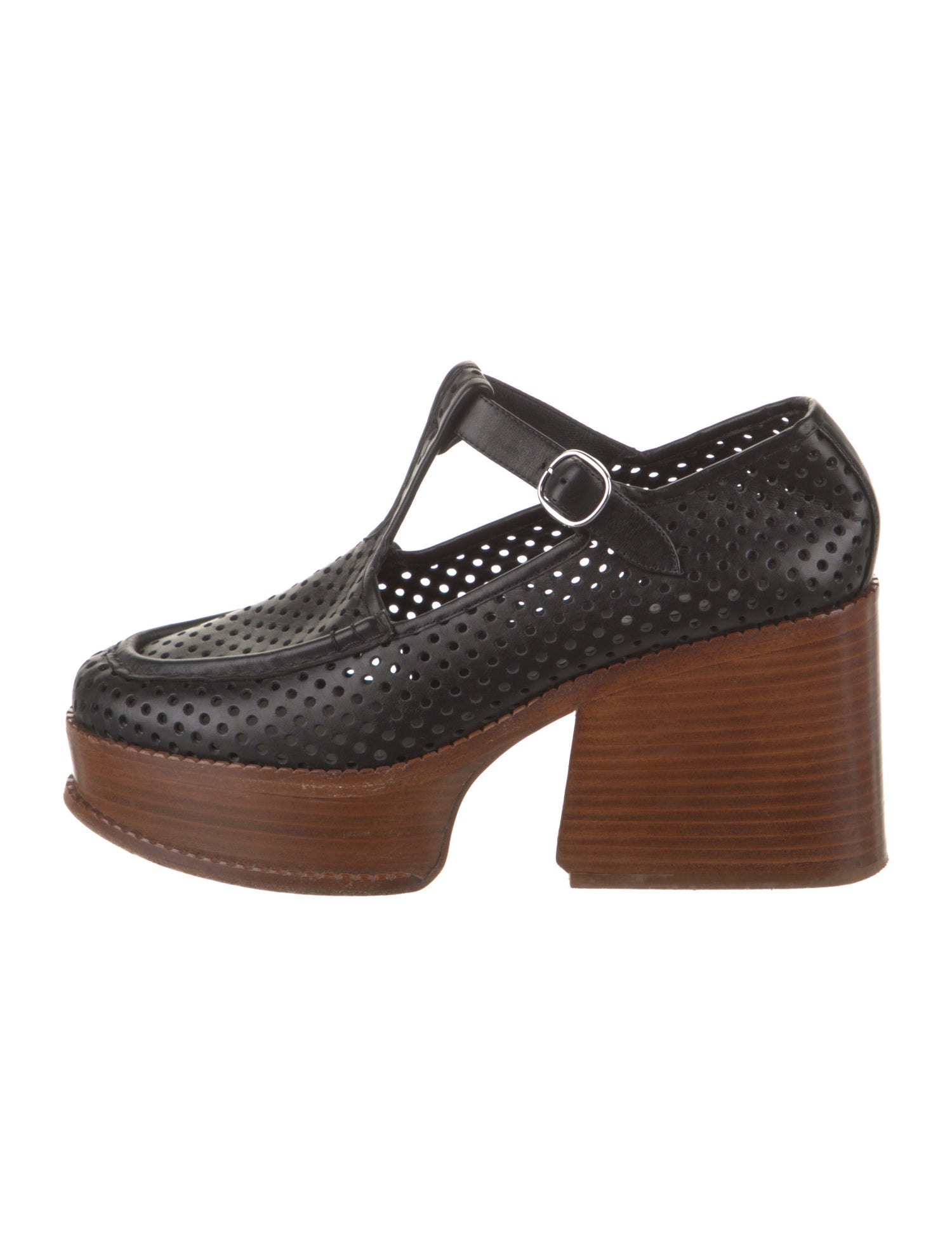 Gabriela Hearst Leather T-Strap Pumps