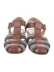 Gabriela Hearst Leather Striped Gladiator Sandals