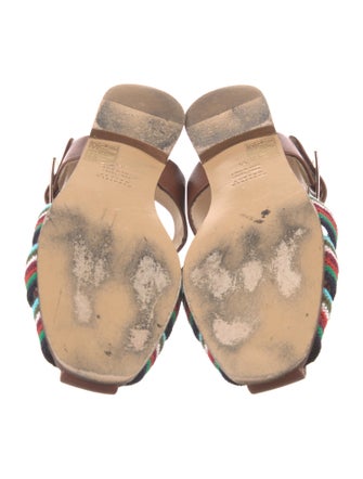 Gabriela Hearst Leather Striped Gladiator Sandals