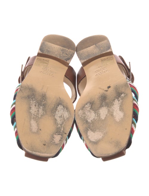 Gabriela Hearst Leather Striped Gladiator Sandals