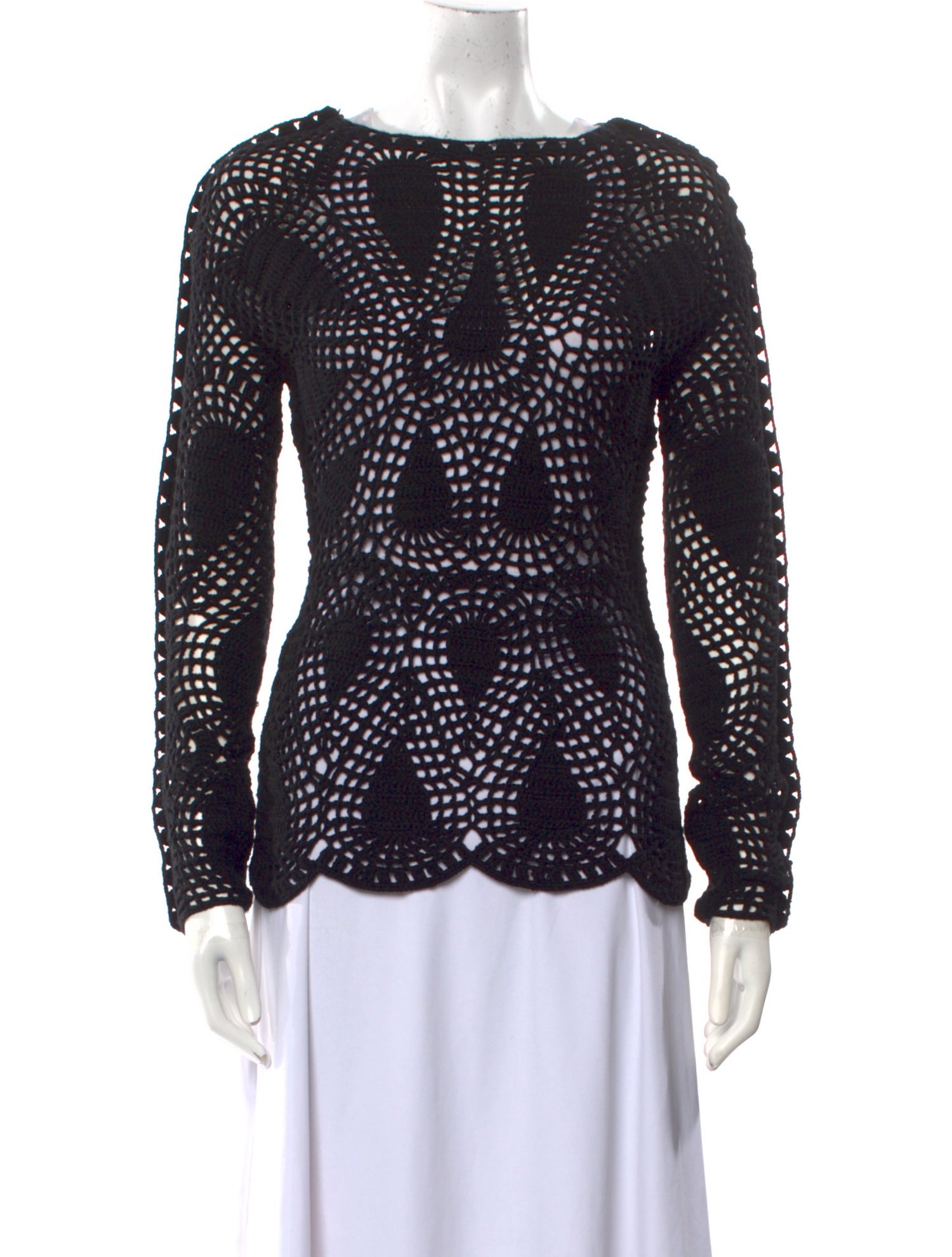 Gabriela Hearst Crochet Bateau Neckline Blouse w/ Tags