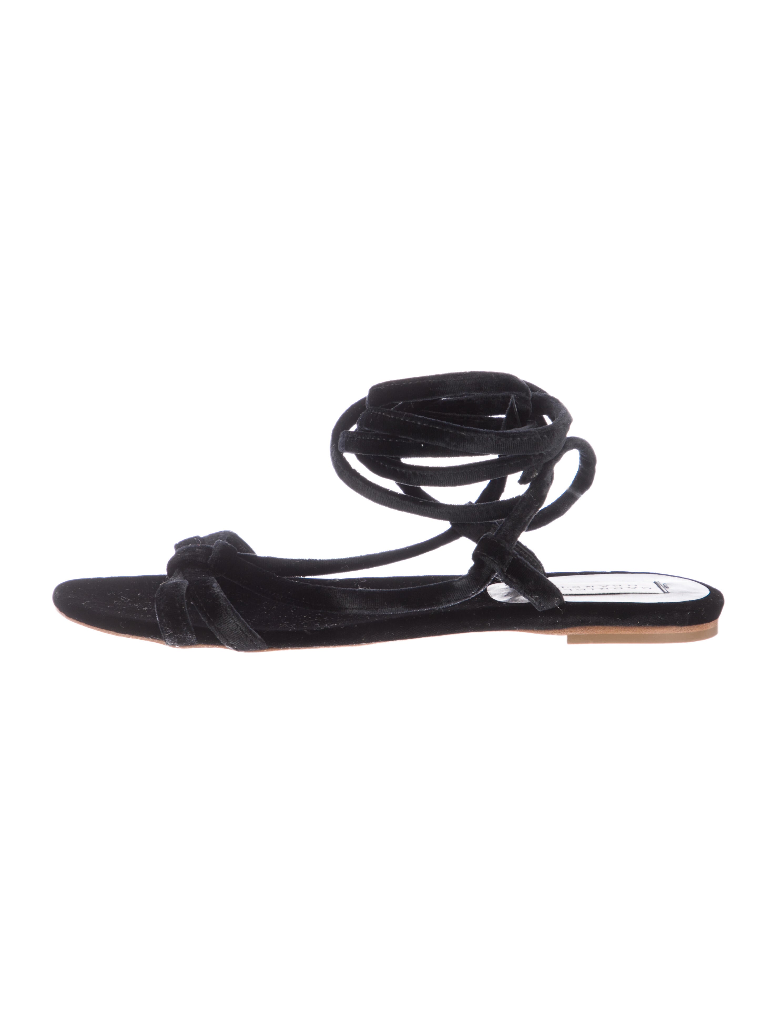 Gabriela Hearst Velvet Gladiator Sandals