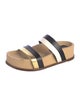 Gabriela Hearst Leather Colorblock Pattern Slides