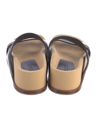 Gabriela Hearst Leather Colorblock Pattern Slides