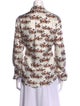 Gabriela Hearst Silk Printed Button-Up Top