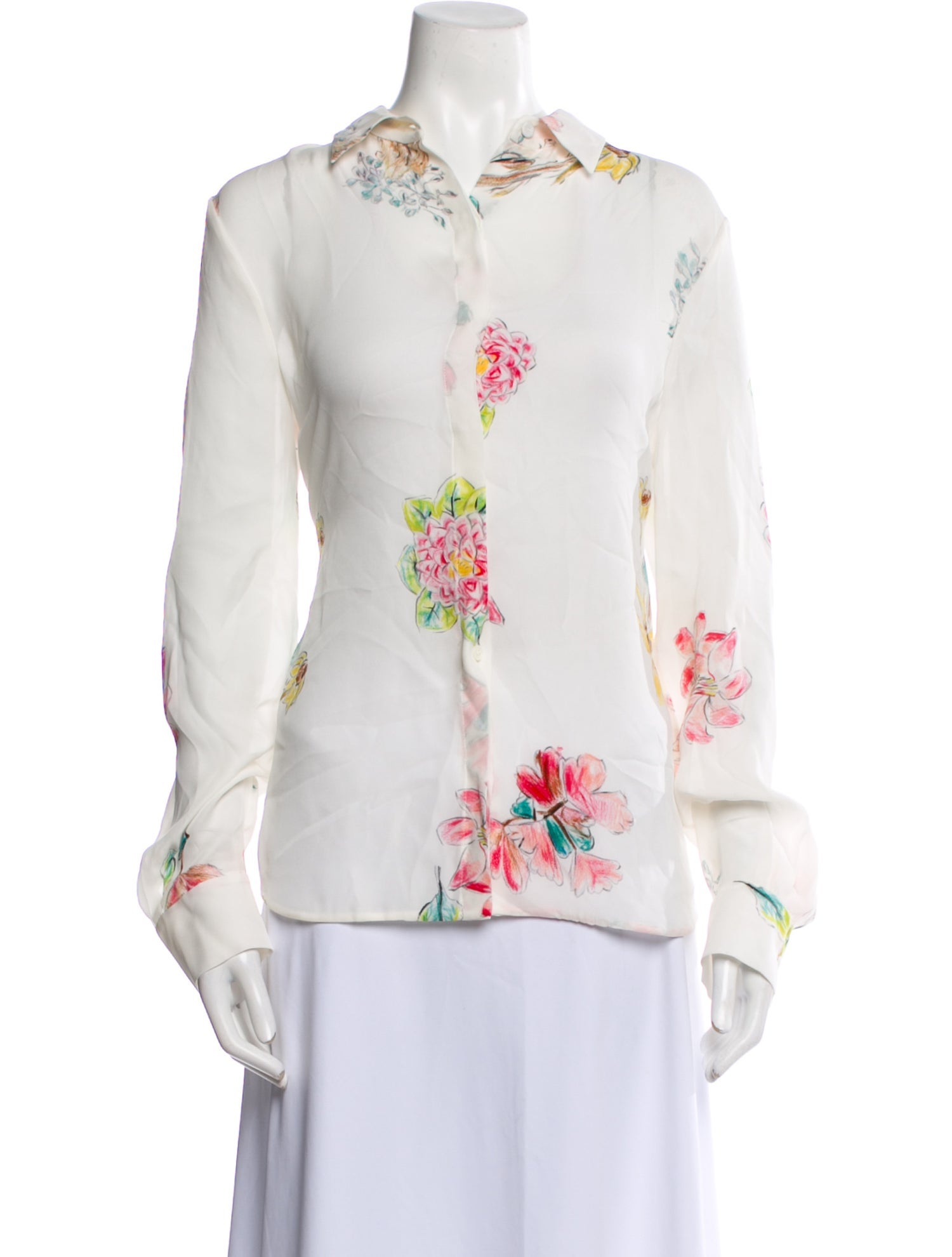Gabriela Hearst Silk Floral Print Blouse w/ Tags