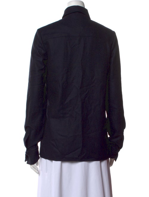 Gabriela Hearst Virgin Wool Long Sleeve Button-Up Top