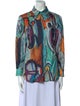 Gabriela Hearst Silk Printed Button-Up Top