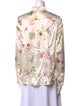 Gabriela Hearst Silk Floral Print Button-Up Top