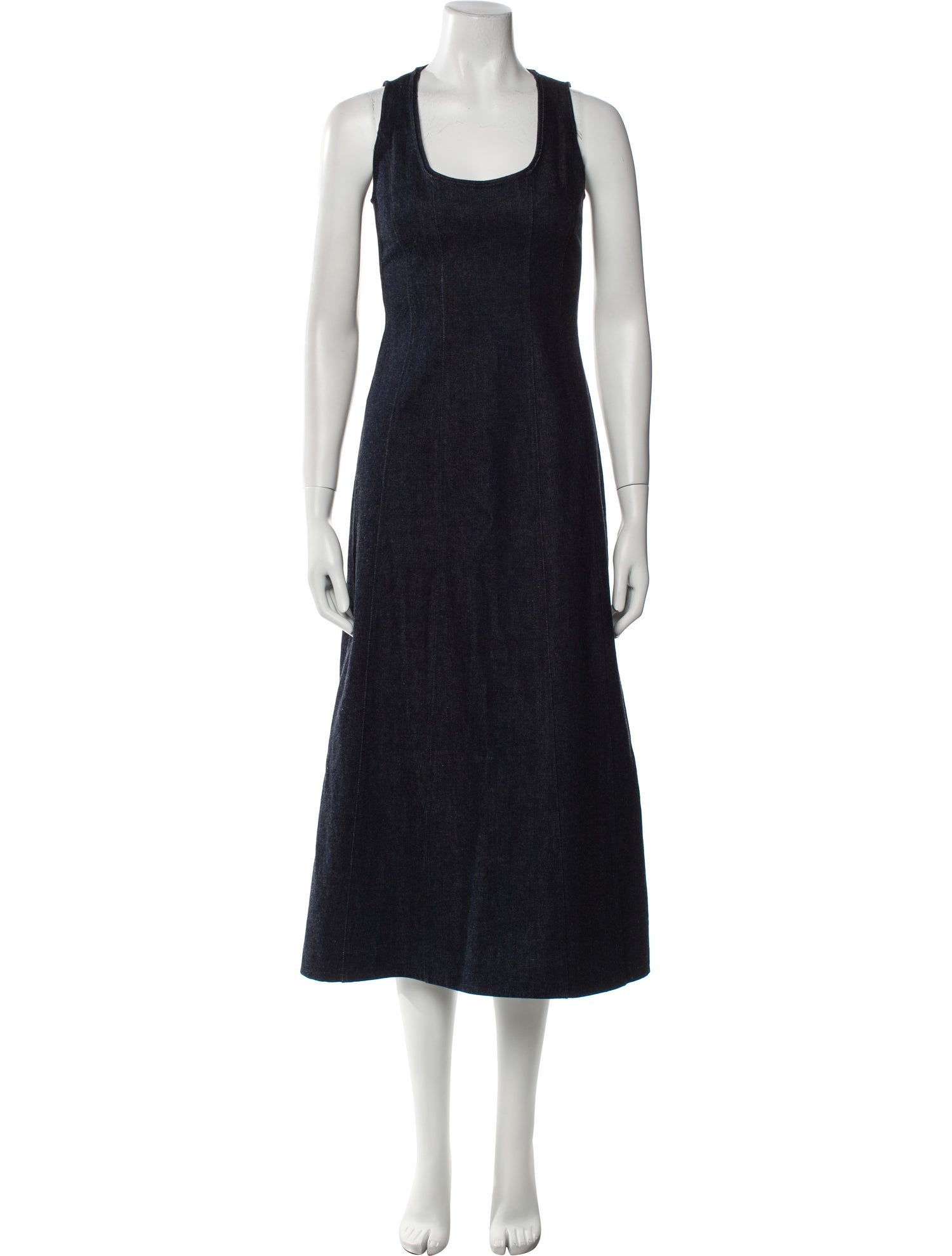 Gabriela Hearst Scoop Neck Midi Length Dress