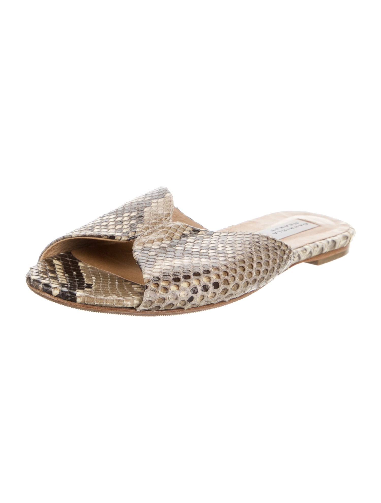 Gabriela Hearst Snakeskin Animal Print Slides