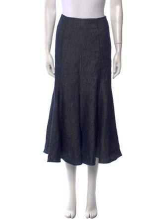 Gabriela Hearst Linen Midi Length Skirt