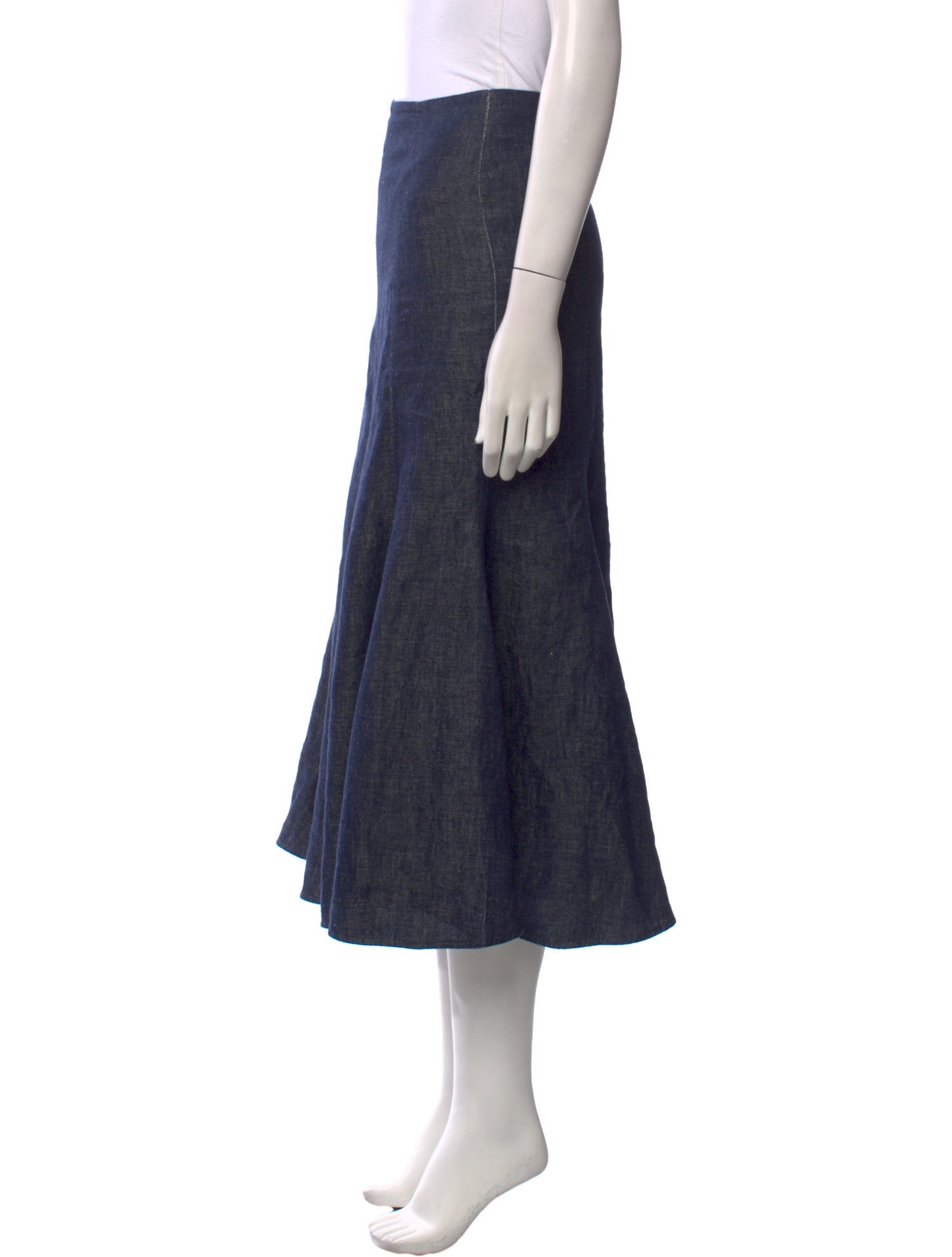 Gabriela Hearst Linen Midi Length Skirt