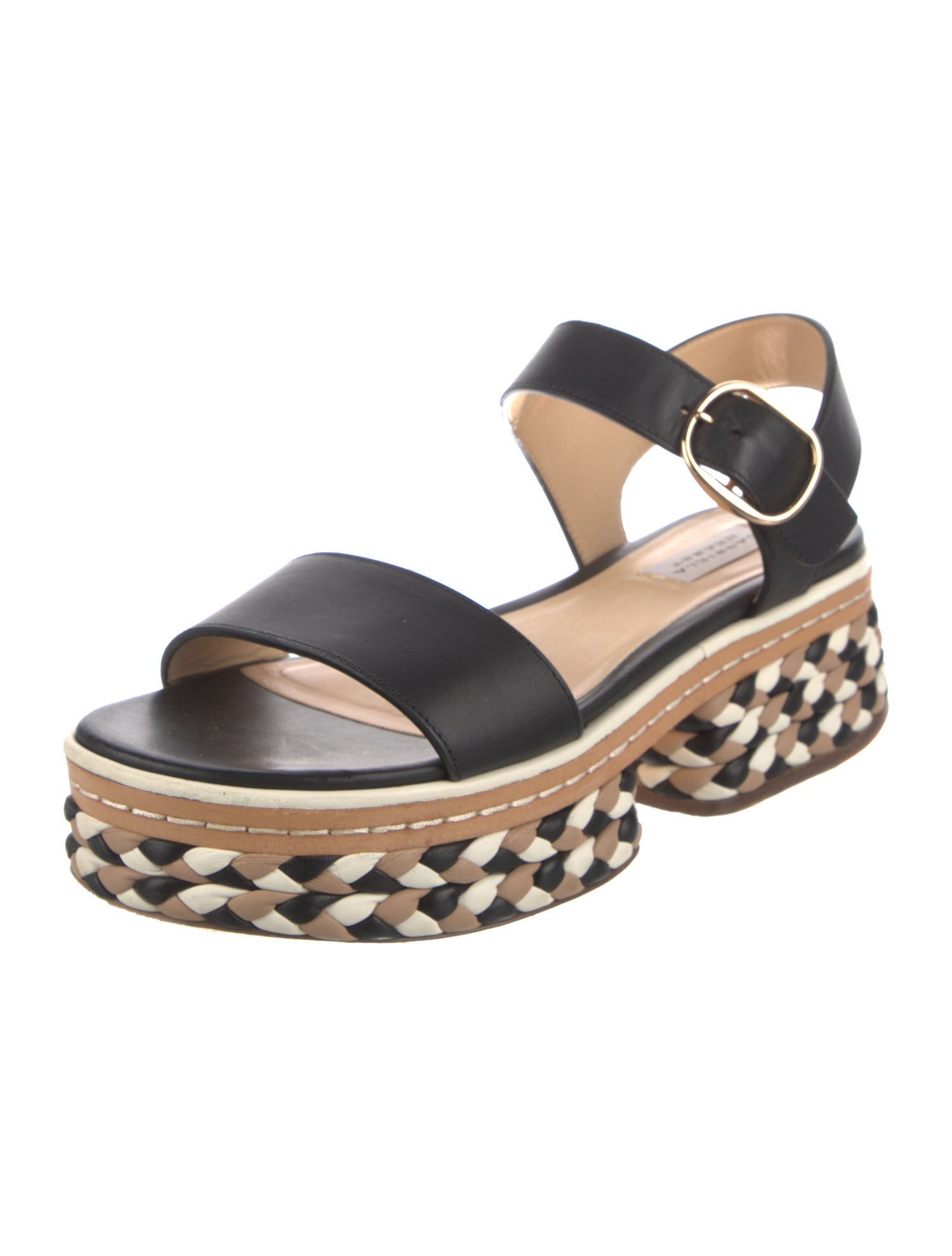 Gabriela Hearst Leather Braided Accents Slingback Sandals