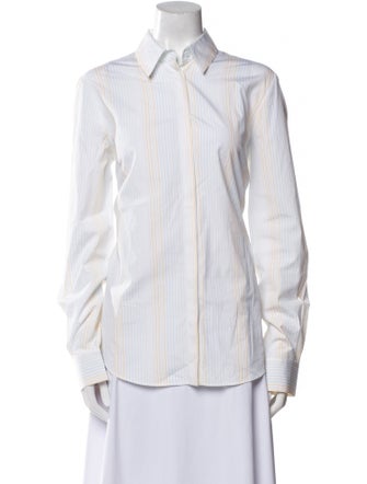 Gabriela Hearst Long Sleeve Button-Up Top