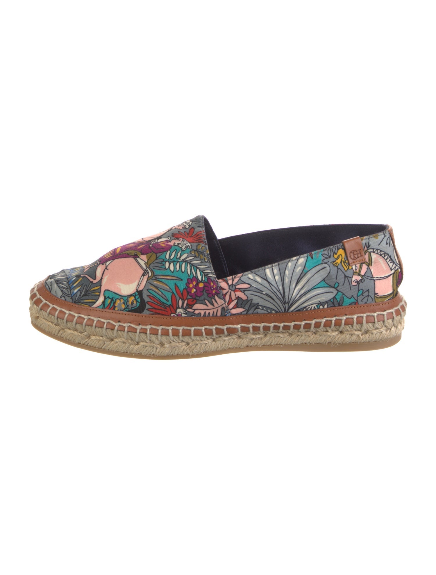 Gabriela Hearst Satin Floral Print Espadrilles