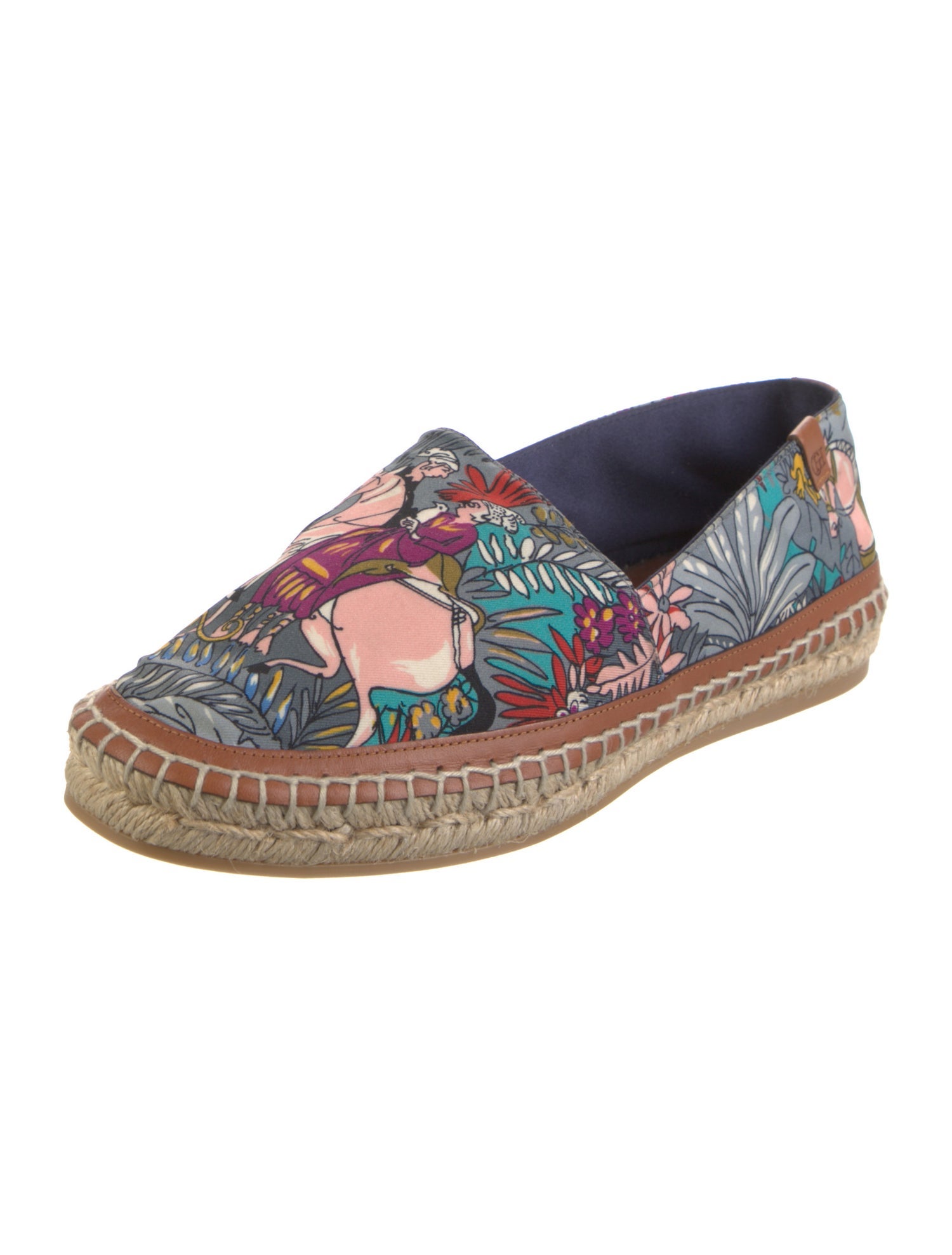 Gabriela Hearst Satin Floral Print Espadrilles