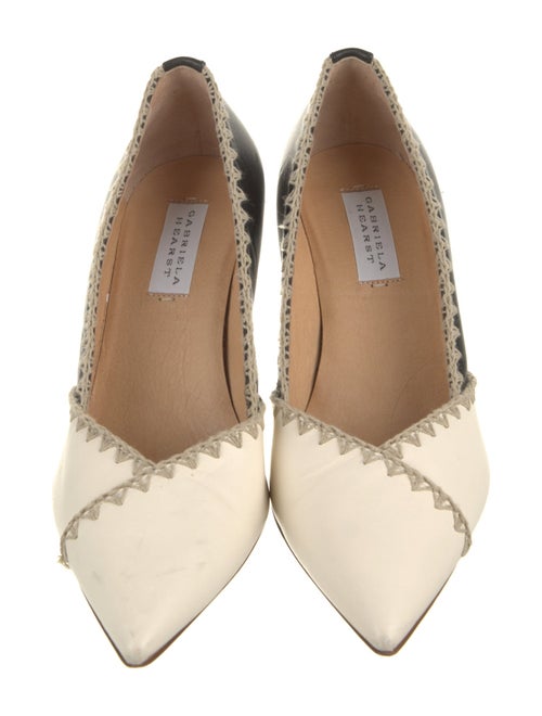Gabriela Hearst Leather Whipstitch Trim Pumps