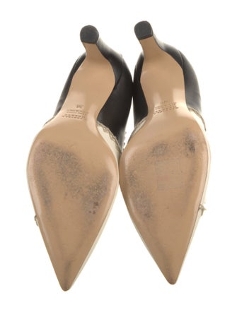 Gabriela Hearst Leather Whipstitch Trim Pumps