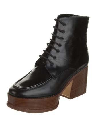 Gabriela Hearst Leather Lace-Up Boots