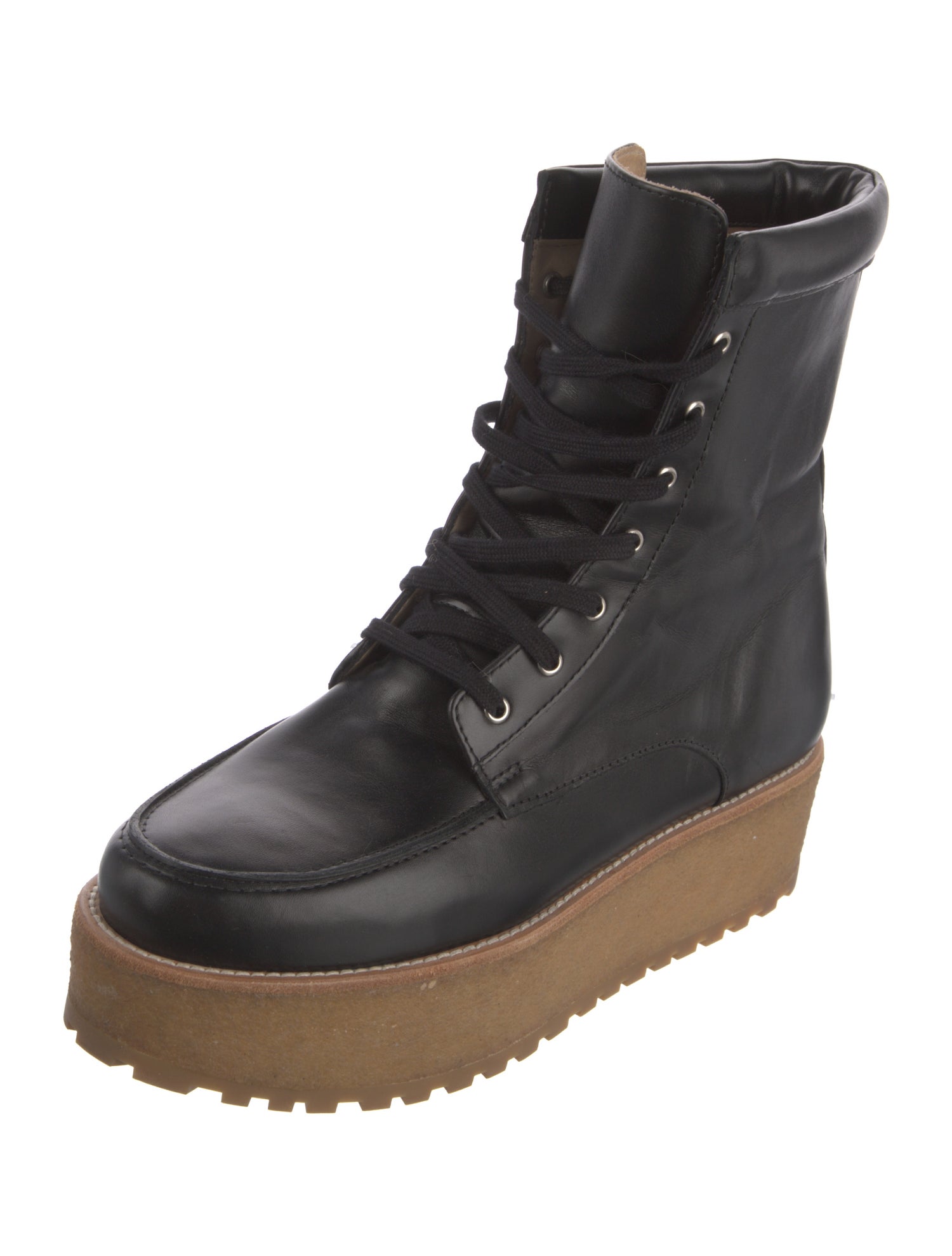 Gabriela Hearst Leather Combat Boots