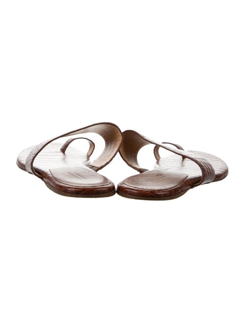 Gabriela Hearst Leather Animal Print Sandals