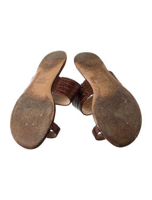 Gabriela Hearst Leather Animal Print Sandals