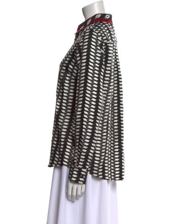 Gabriela Hearst Printed Long Sleeve Button-Up Top