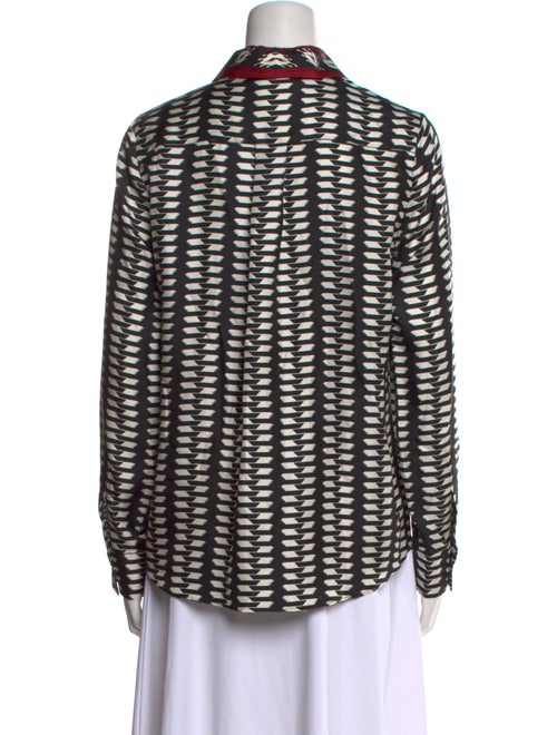 Gabriela Hearst Printed Long Sleeve Button-Up Top