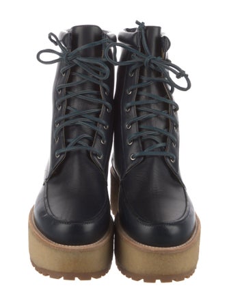 Gabriela Hearst Leather Lace-Up Boots
