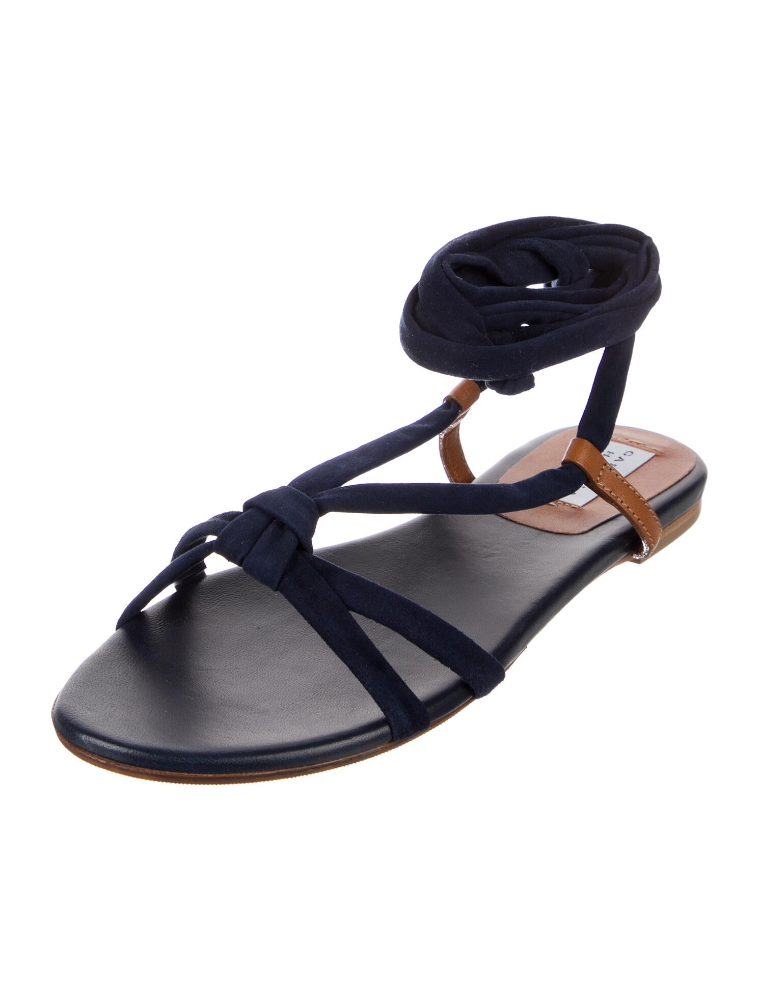 Gabriela Hearst Suede Colorblock Pattern Gladiator Sandals