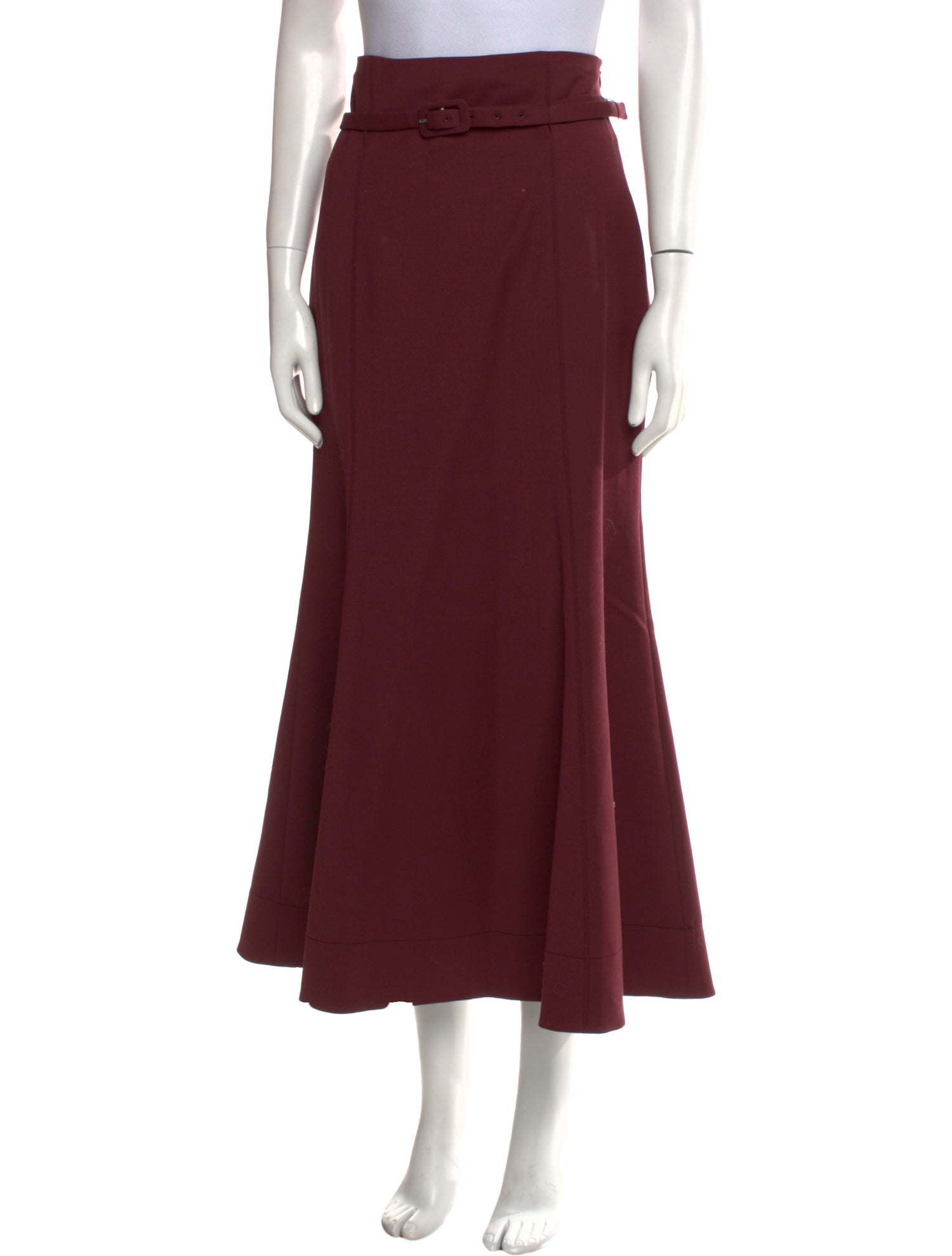 Gabriela Hearst Virgin Wool Midi Length Skirt