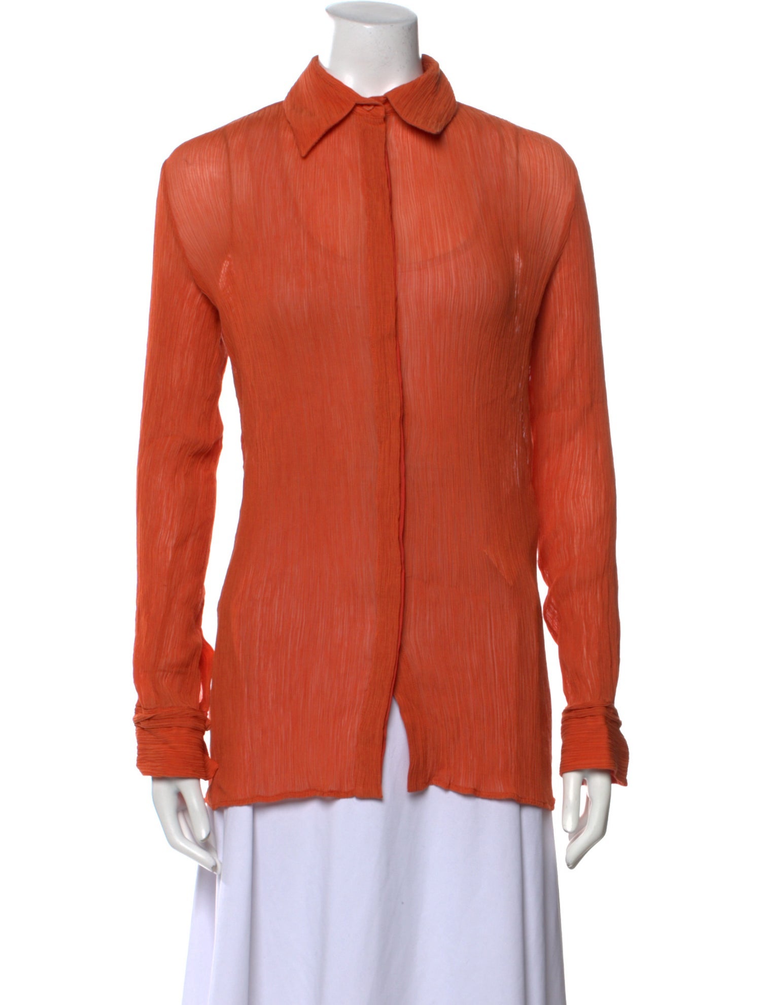 Gabriela Hearst Long Sleeve Button-Up Top