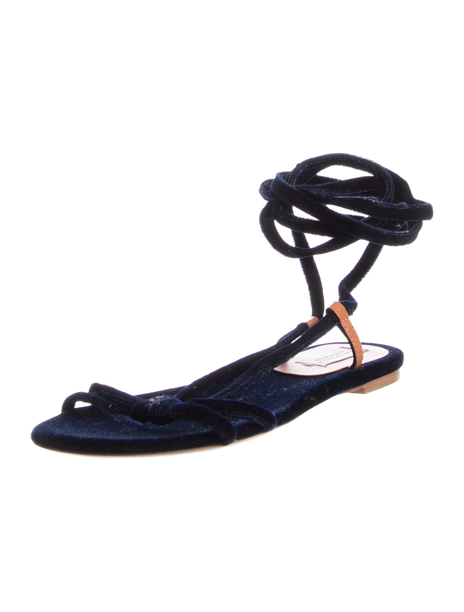 Gabriela Hearst Velvet Gladiator Sandals