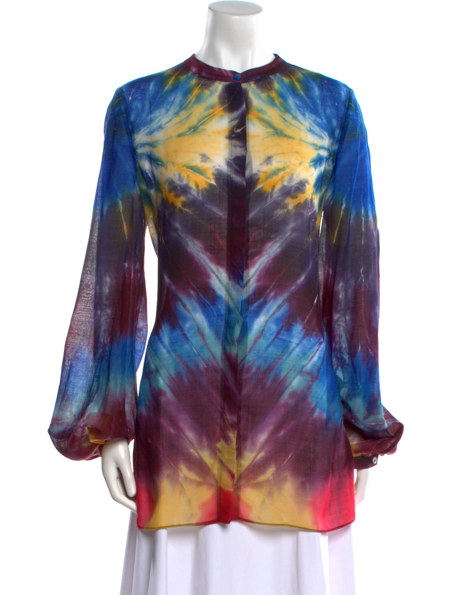 Gabriela Hearst Cashmere Tie-Dye Print Tunic