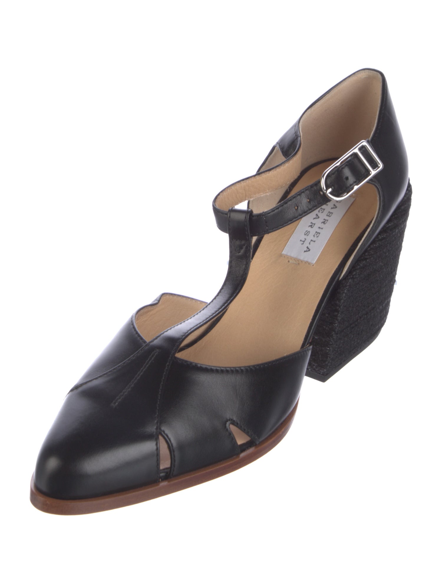 Gabriela Hearst Leather T-Strap Pumps