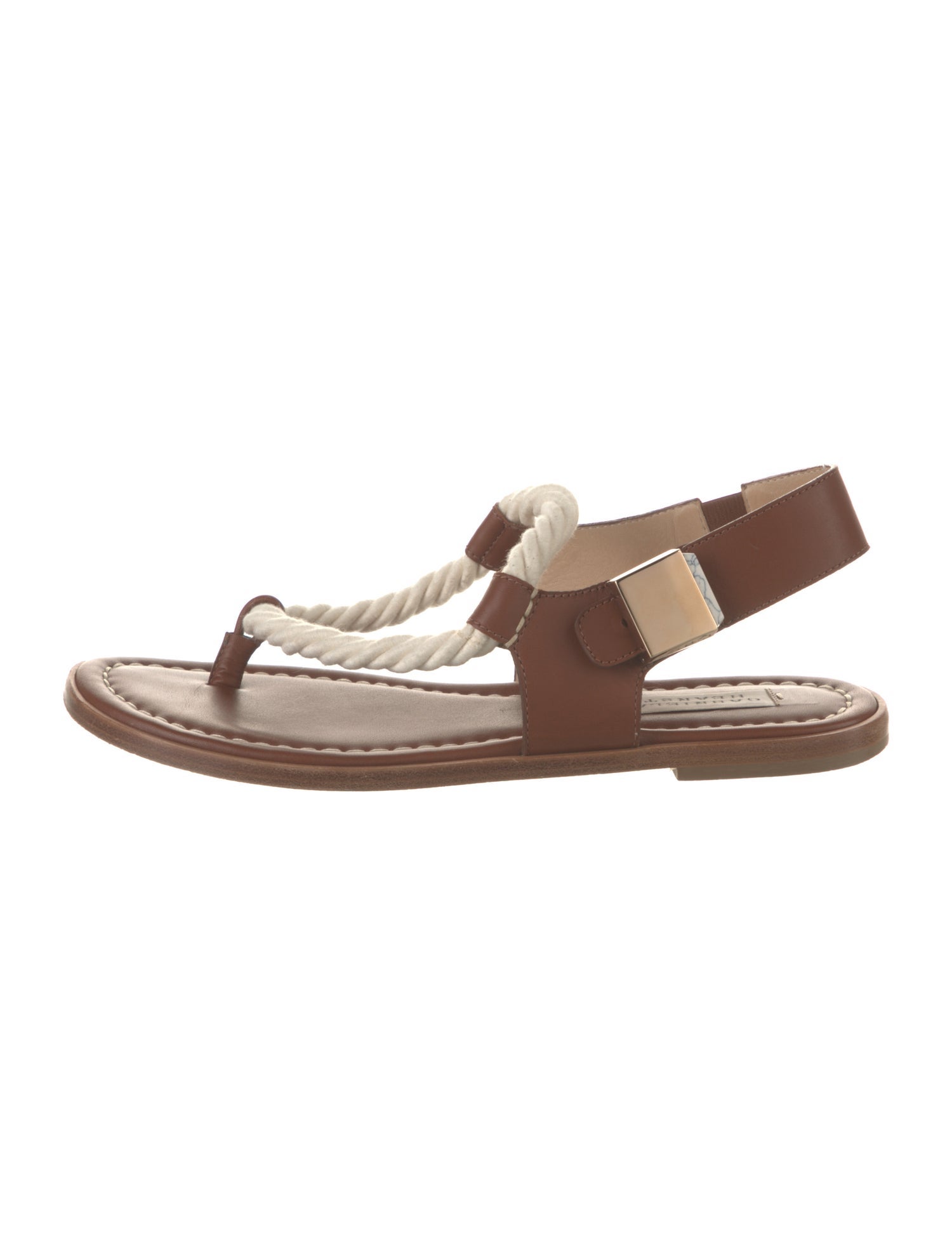 Gabriela Hearst Leather T-Strap Sandals