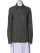 Gabriela Hearst Virgin Wool Long Sleeve Button-Up Top