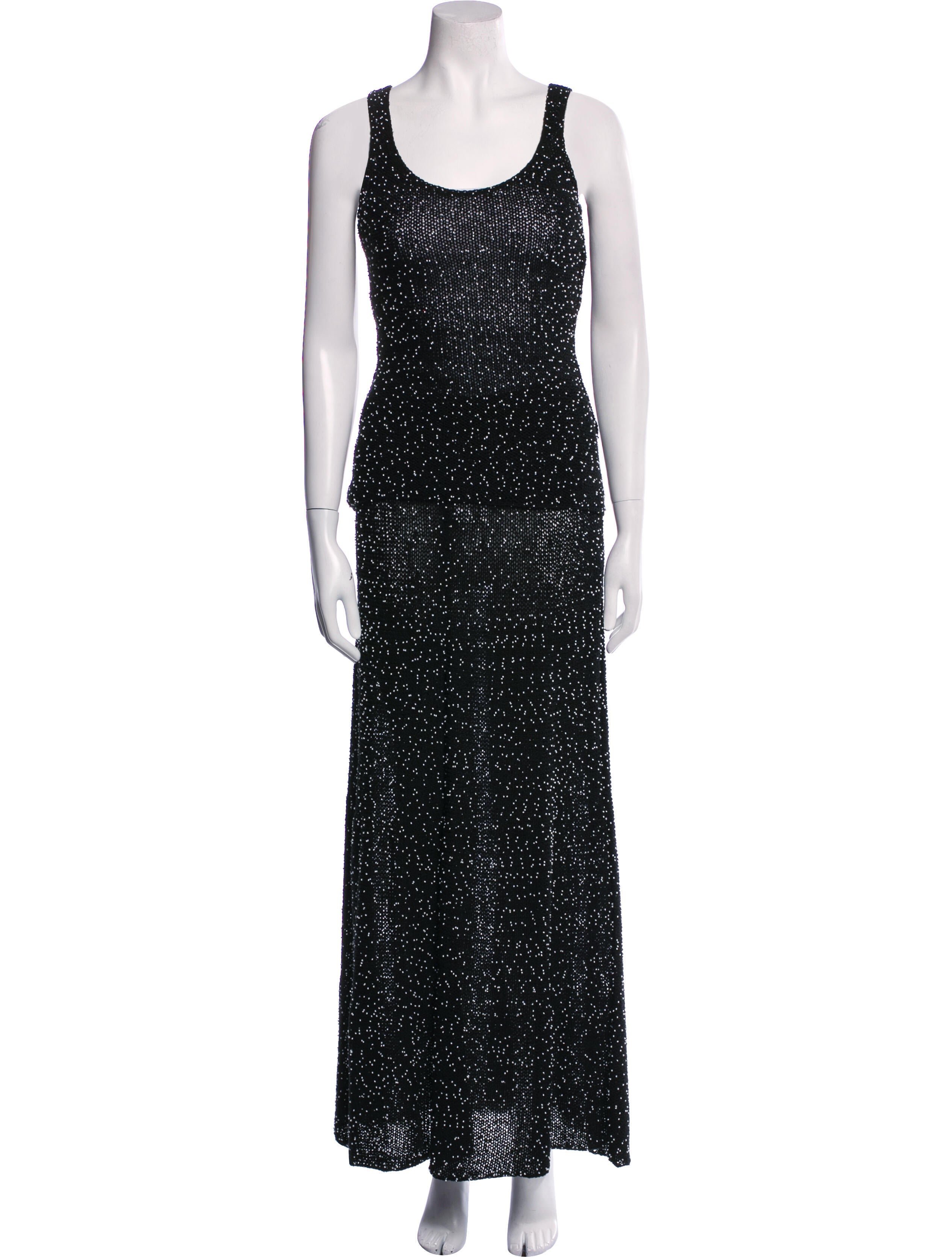 Gabriela Hearst Silk Mesh Accents Skirt Set