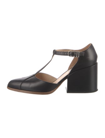 Gabriela Hearst Leather T-Strap Pumps