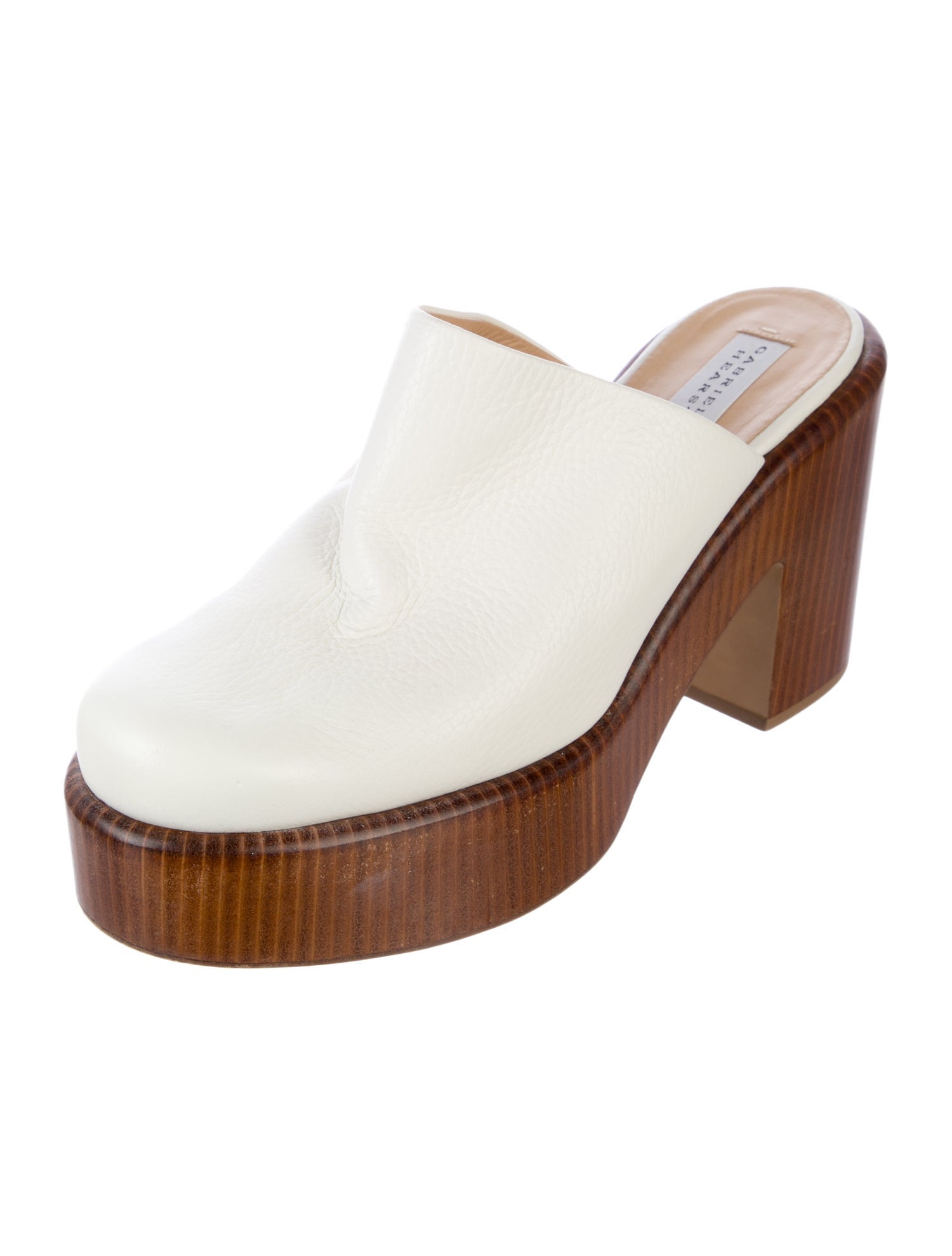 Gabriela Hearst Leather Colorblock Pattern Mules