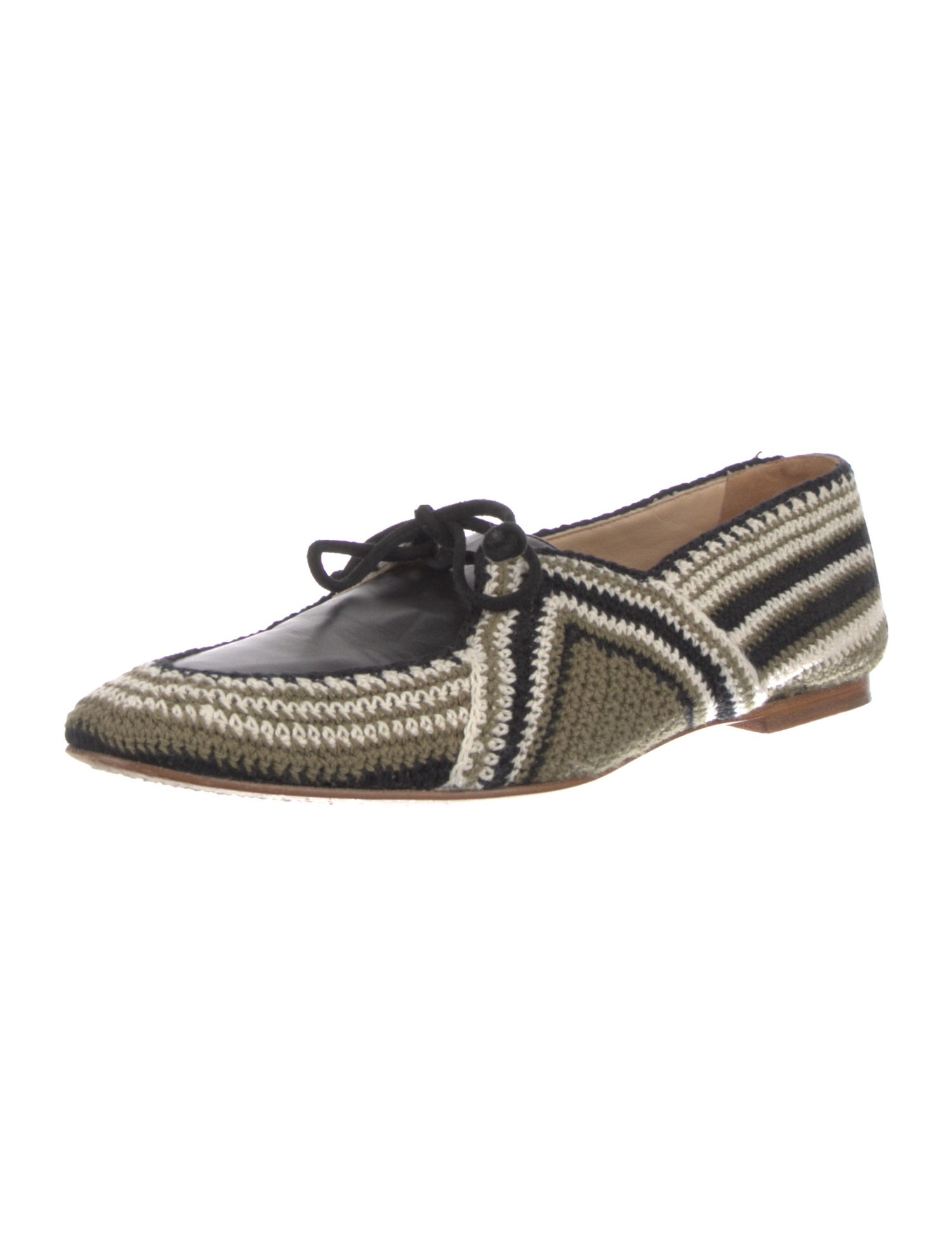 Gabriela Hearst Striped Bow Accents Oxfords