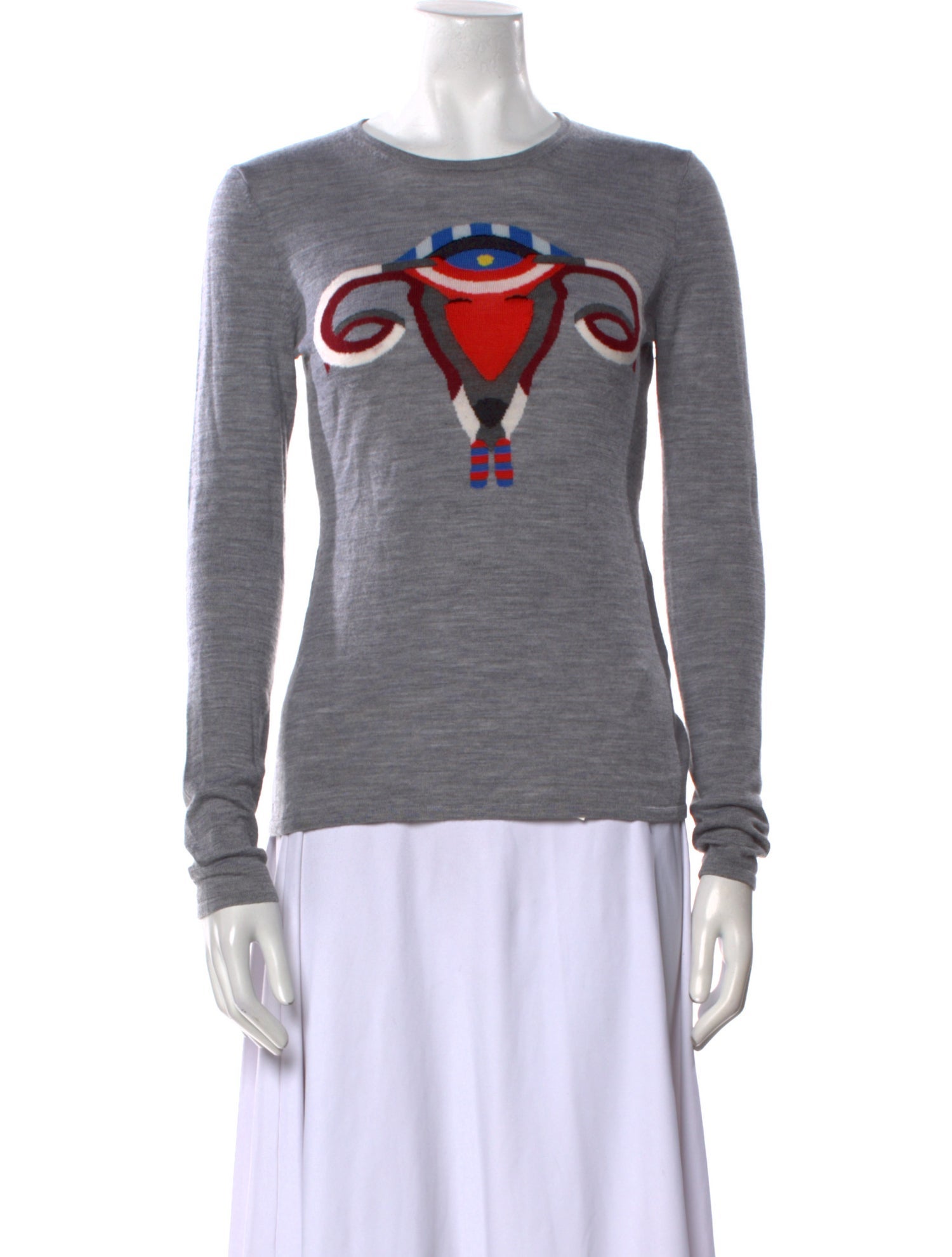 Gabriela Hearst Wool Graphic Print Sweater