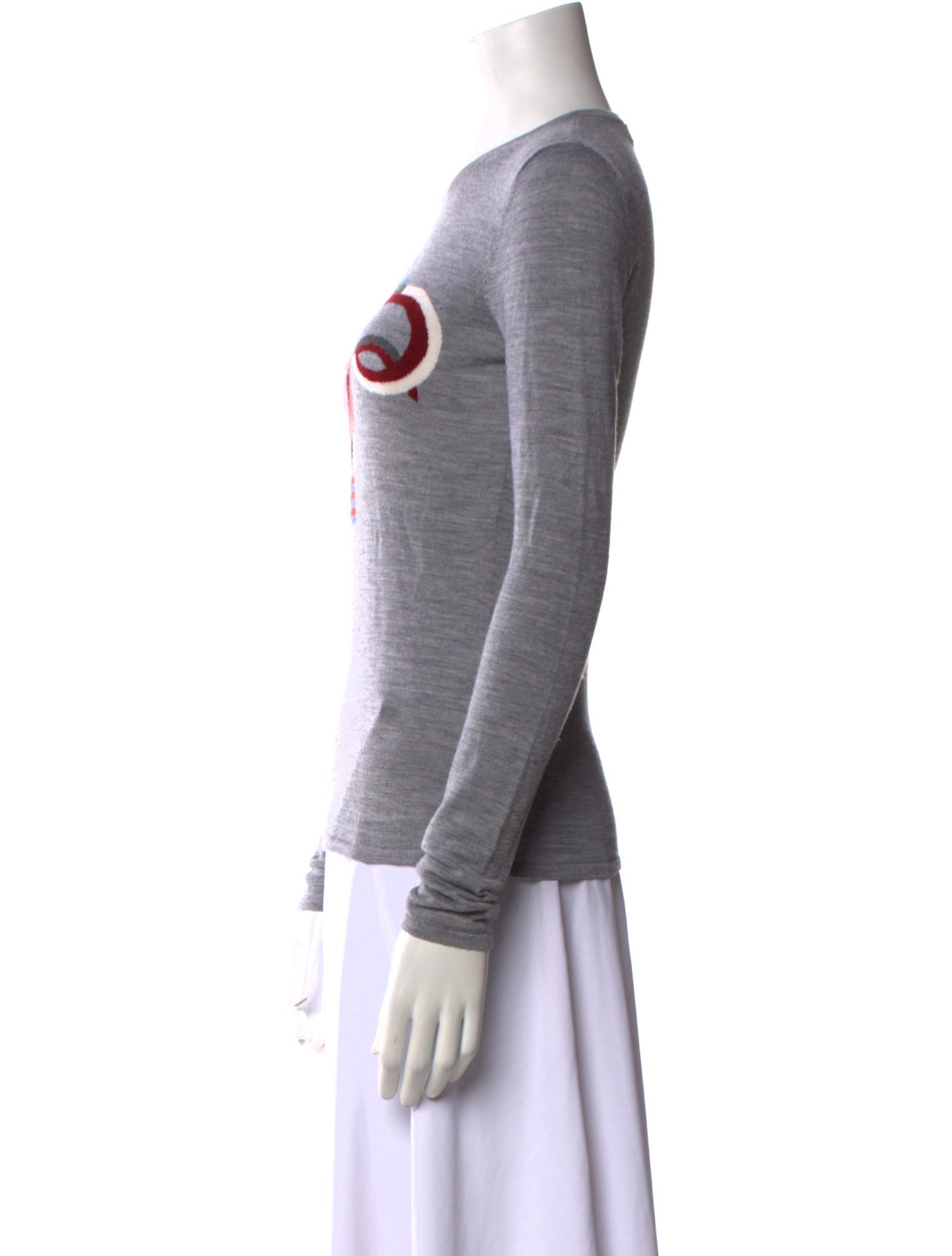 Gabriela Hearst Wool Graphic Print Sweater