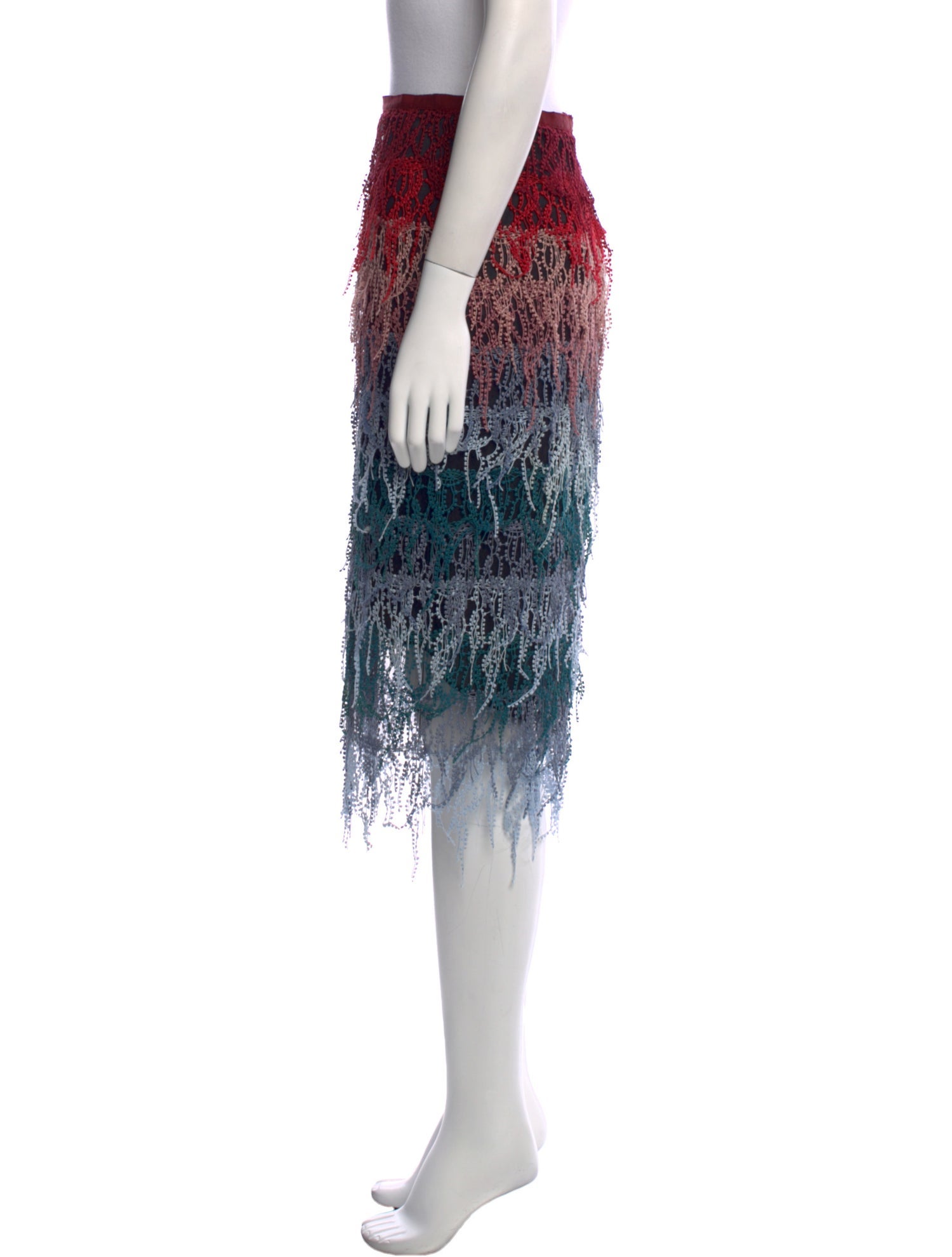 Gabriela Hearst Colorblock Pattern Knee-Length Skirt