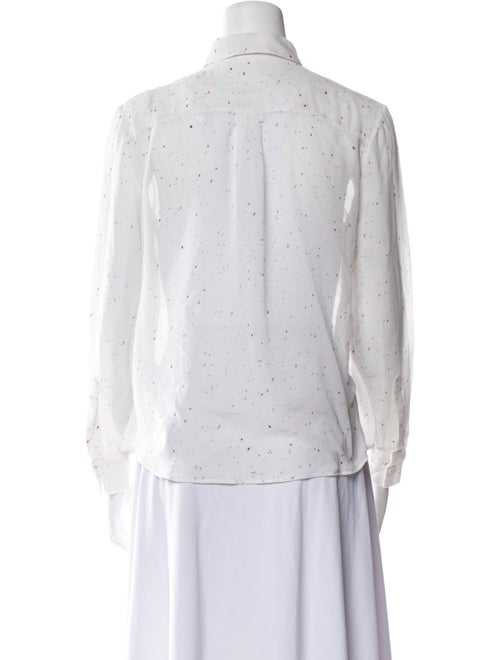 Gabriela Hearst Polka Dot Print Long Sleeve Button-Up Top