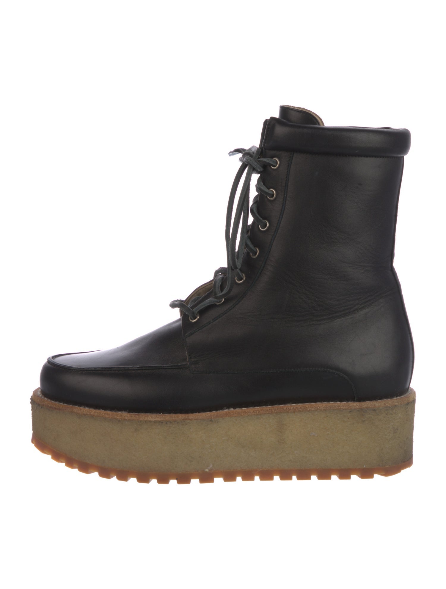 Gabriela Hearst Leather Combat Boots