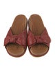 Gabriela Hearst Leather Bow Accents Slides