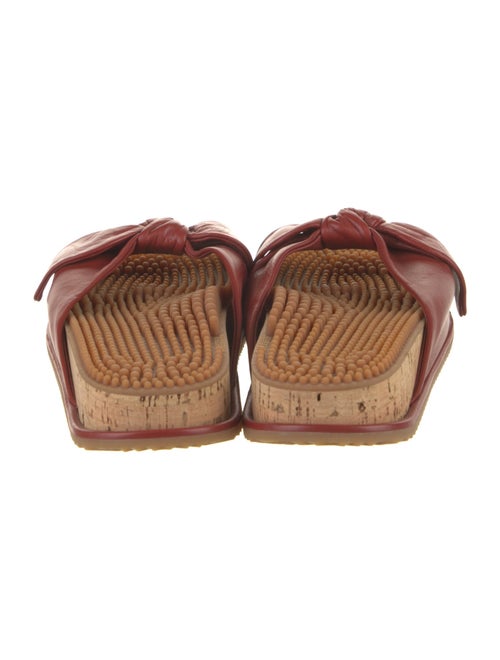 Gabriela Hearst Leather Bow Accents Slides